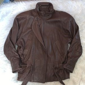 Vintage Alex leather and fur leather jacket